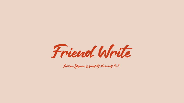 Friend Write Font