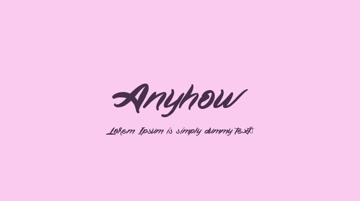 Anyhow Font