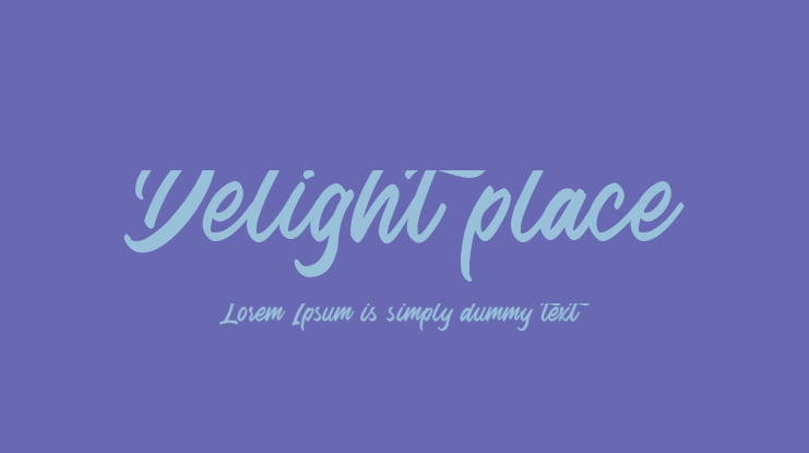 Delight place Font