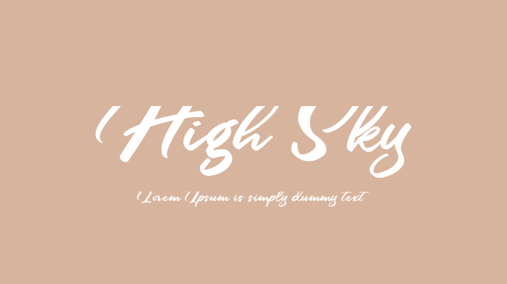 High Sky Font