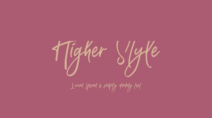 Higher Style Font
