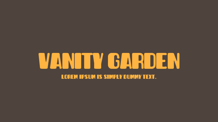 Vanity Garden Font