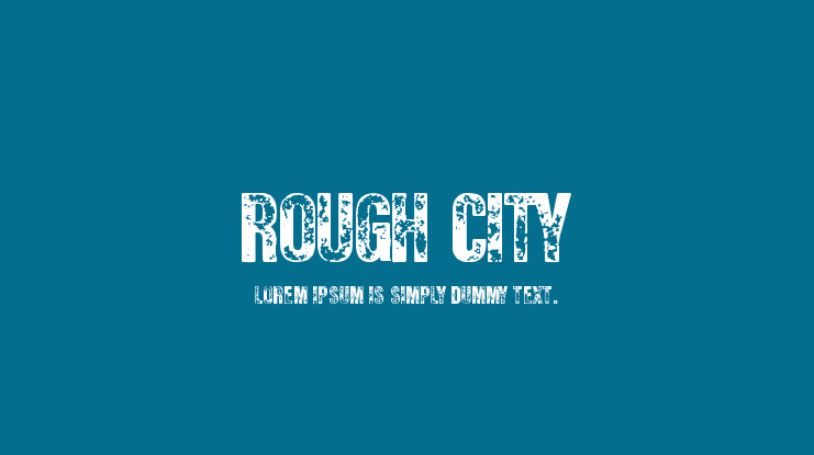 Rough City Font