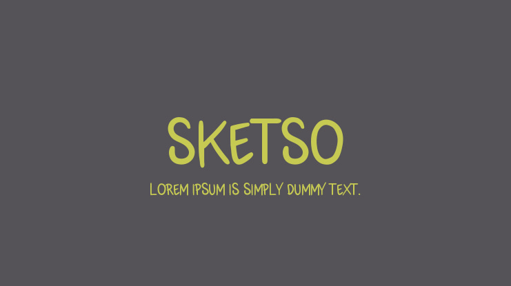 SKETSO Font