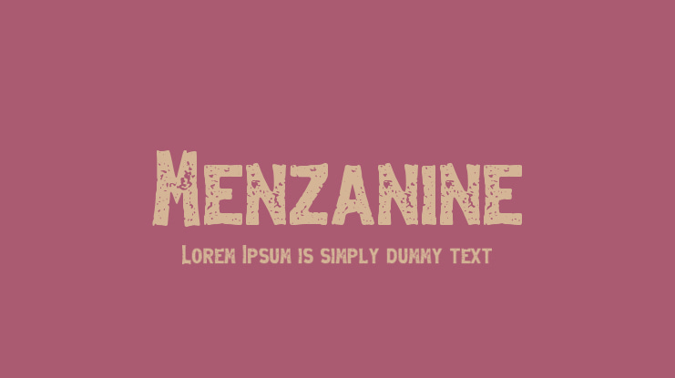 Menzanine Font