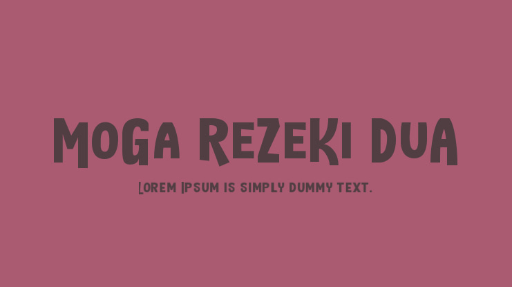 MoGa ReZeKi DuA Font