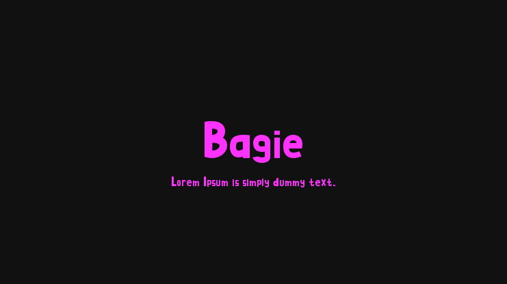 Bagie Font