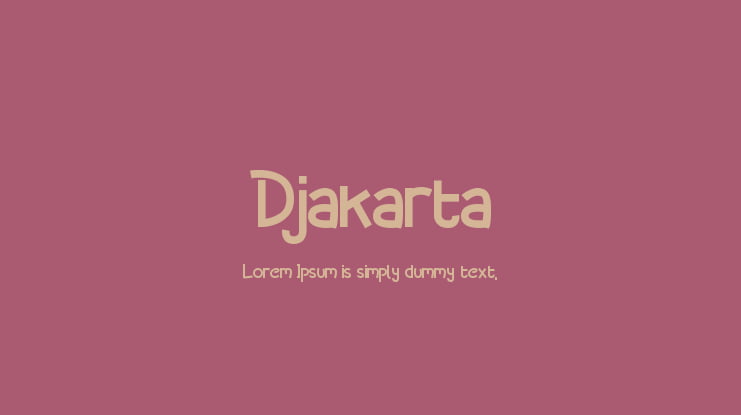 Djakarta Font