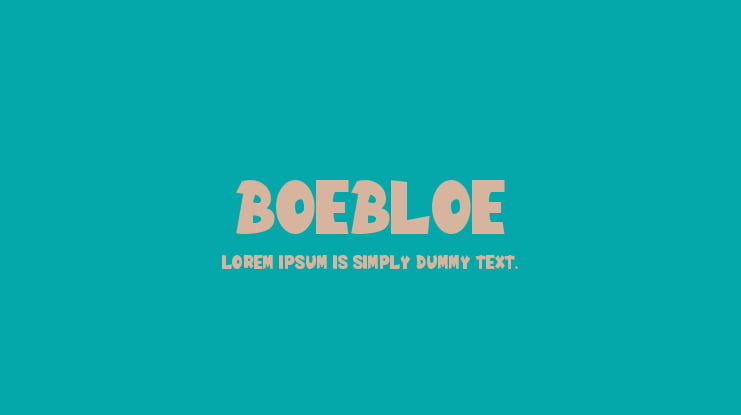 Boebloe Font