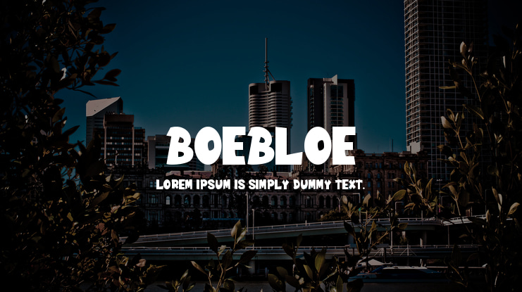 Boebloe Font