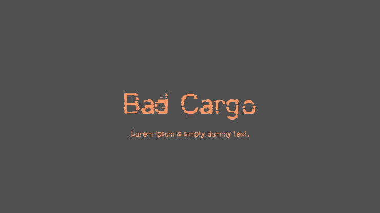 Bad Cargo Font
