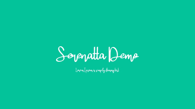 Serenatta-Demo Font