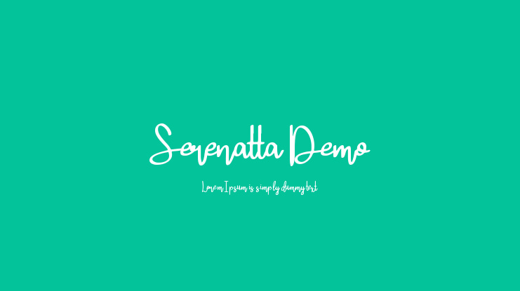 Serenatta-Demo Font