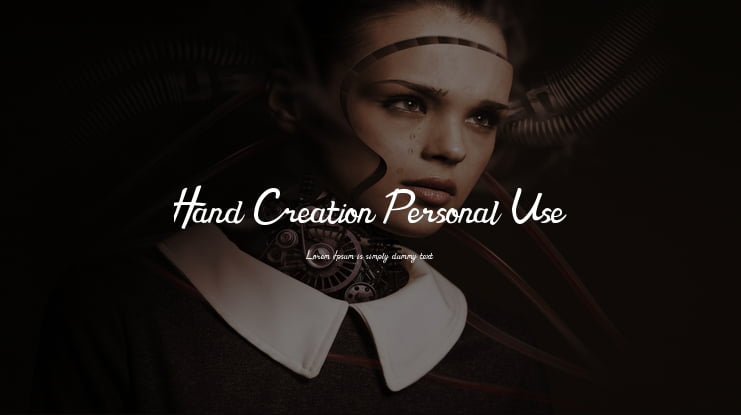Hand Creation Personal Use Font