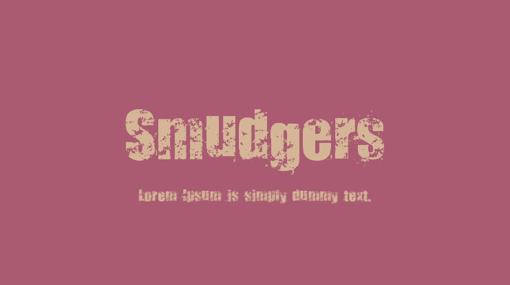 Smudgers Font