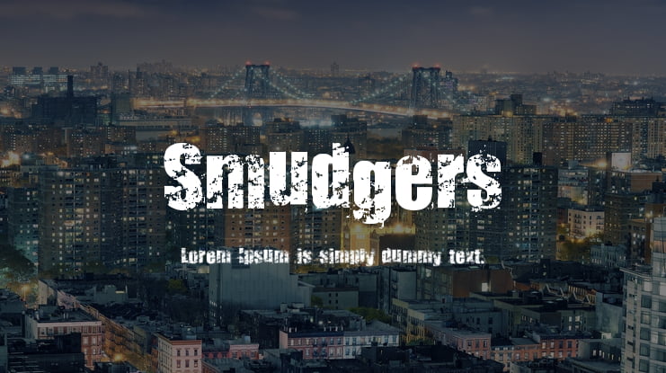 Smudgers Font