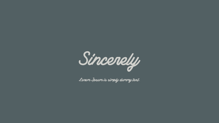 Sincerely Font