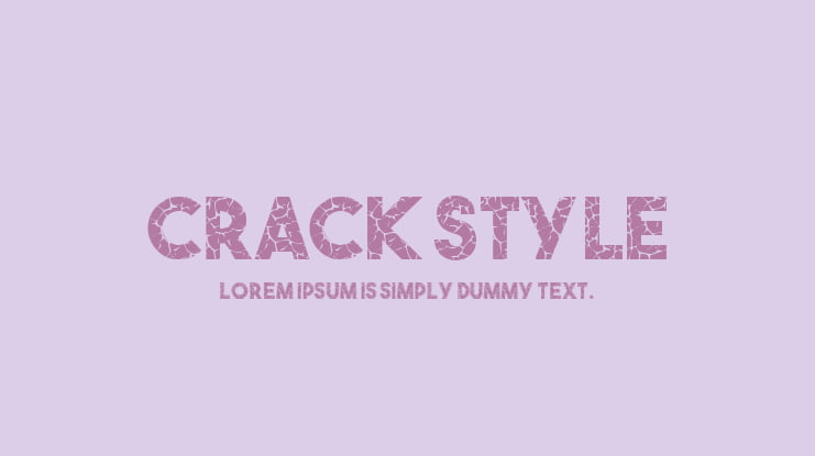 Crack Style Font