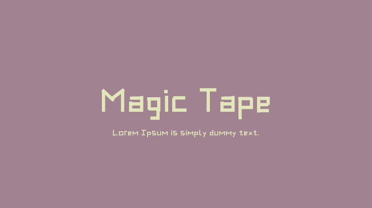 Magic Tape Font