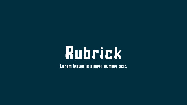 Rubrick Font