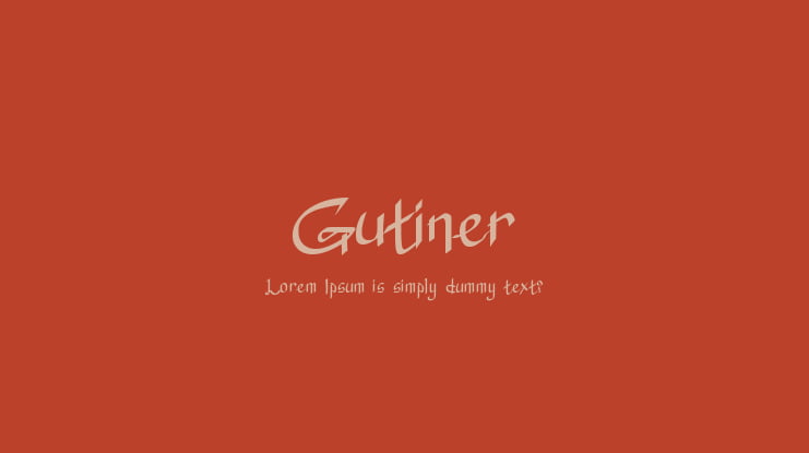 Gutiner Font