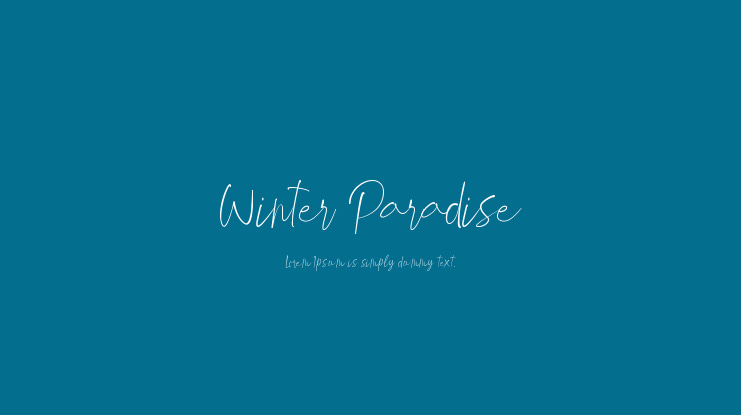 Winter Paradise Font