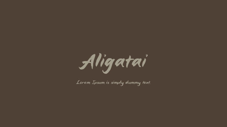Aligatai Font