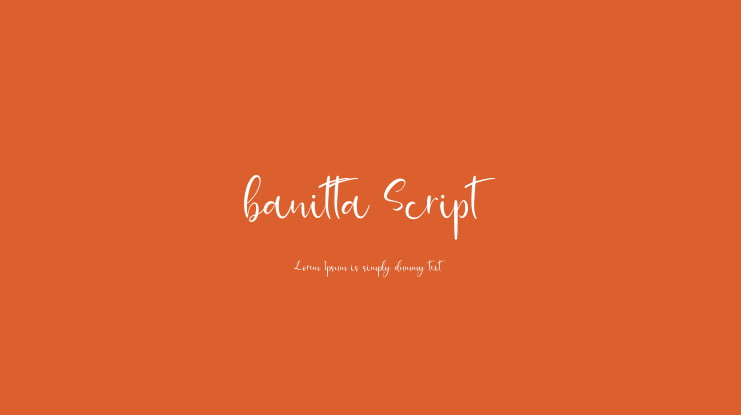 banitta Script Font