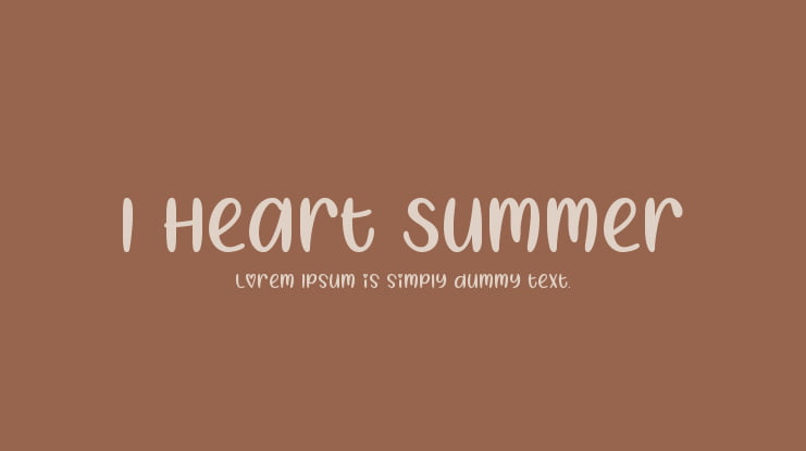 I Heart Summer Font