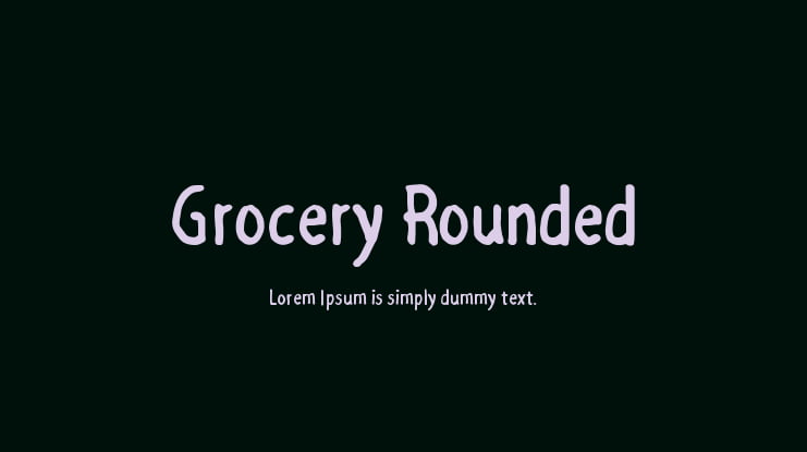 Grocery Rounded Font
