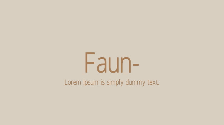 Faun- Font Family