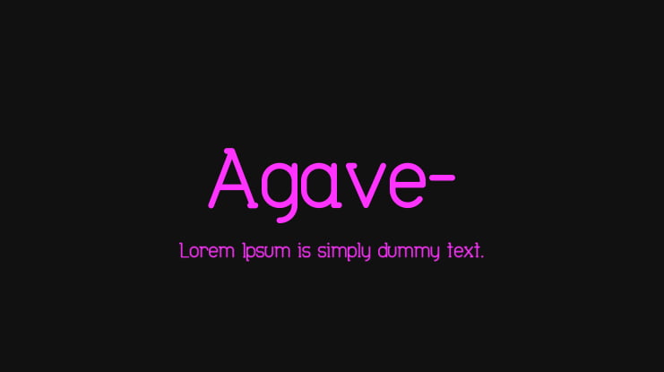 Agave- Font Family