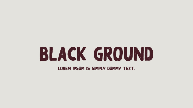 Black Ground Font
