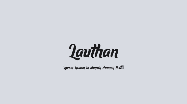 Lauthan Font