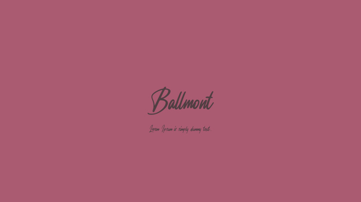 Ballmont Font