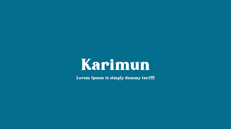 Karimun Font