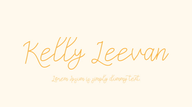 Kelly Leevan Font