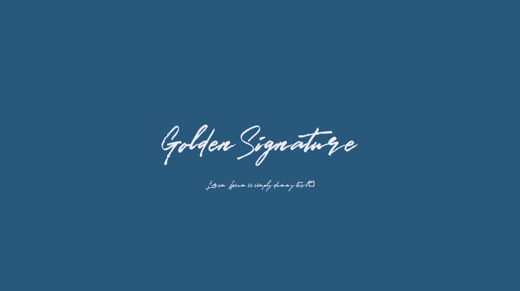 GoldenSignature Font