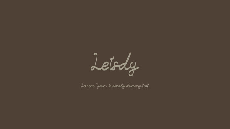 Letsdy Font