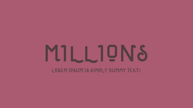 Millions Font