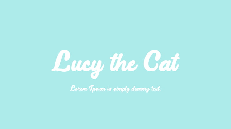 Lucy the Cat Font