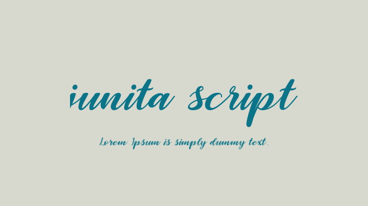 junita script Font
