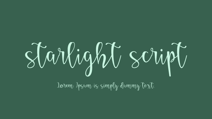 starlight script Font