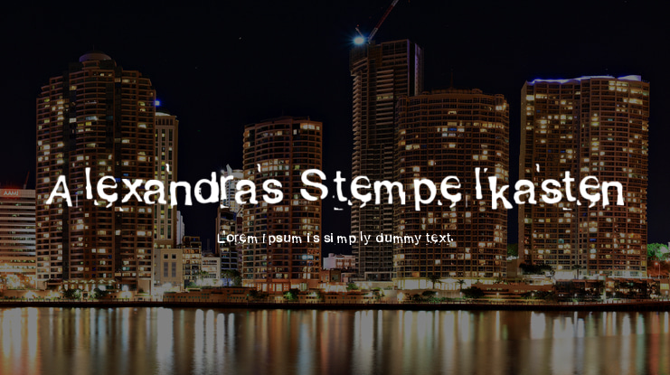 Alexandras Stempelkasten Font