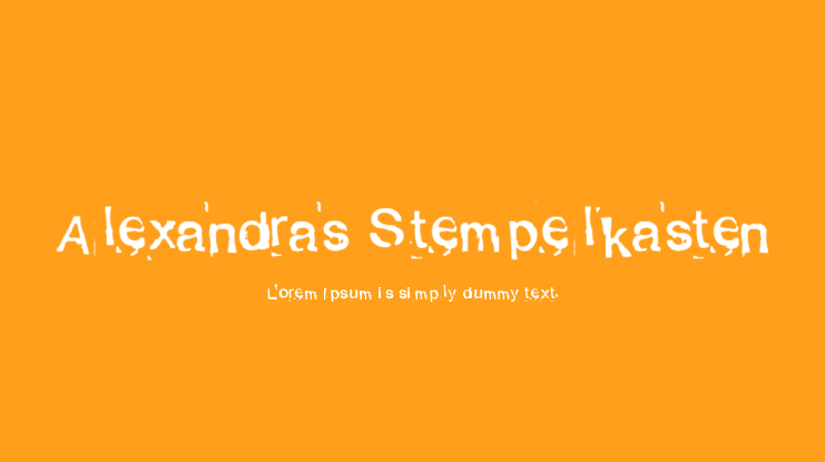 Alexandras Stempelkasten Font