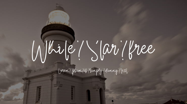 White Star free Font