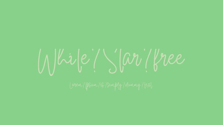 White Star free Font