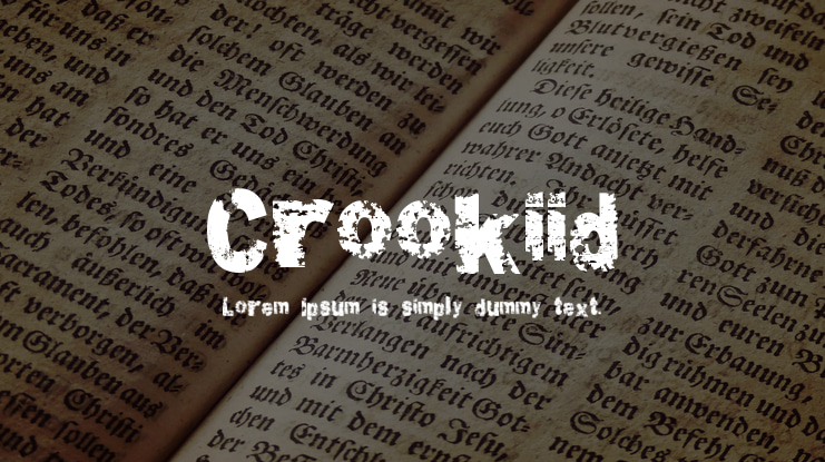 Crookiid Font