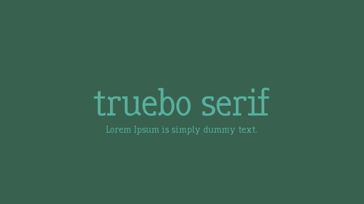 truebo serif Font