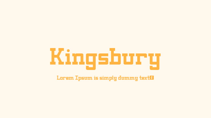 Kingsbury Font